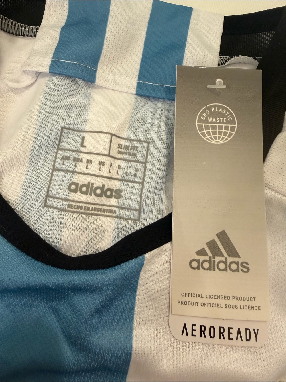 adidas Messi Jersey Blue & White Argentina Soccer Jersey #10 - Picture 7 of 14